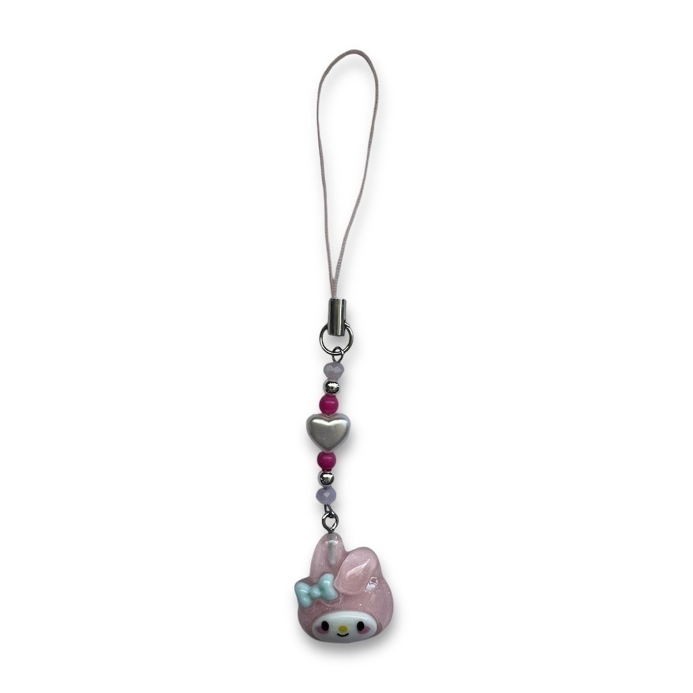 NEW!!! Cute My Melody Cell Phone and Tech Charm pink